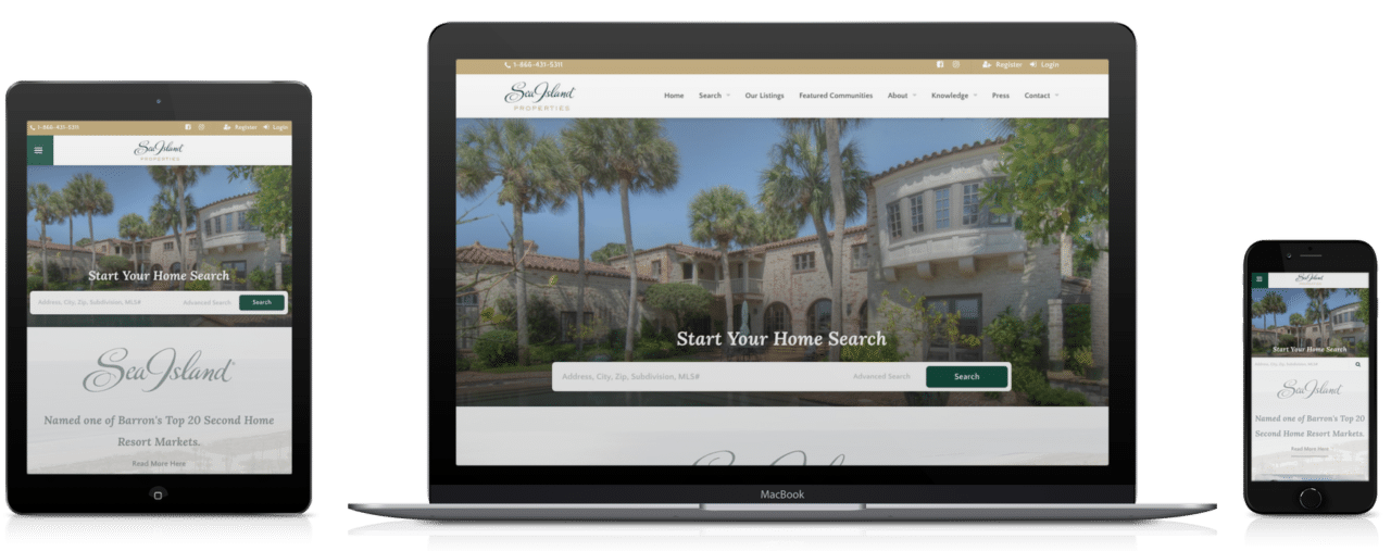 Sea Island responsive site design