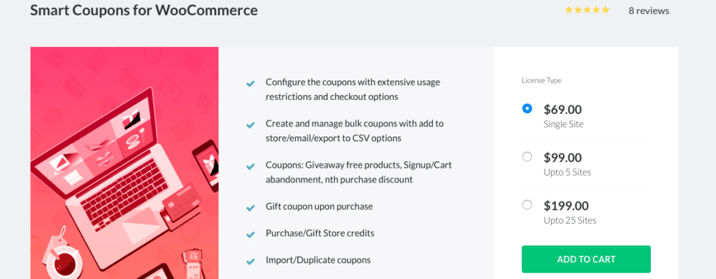 WordPress Coupon Codes Plugins: Smart Coupons for WooCommerce